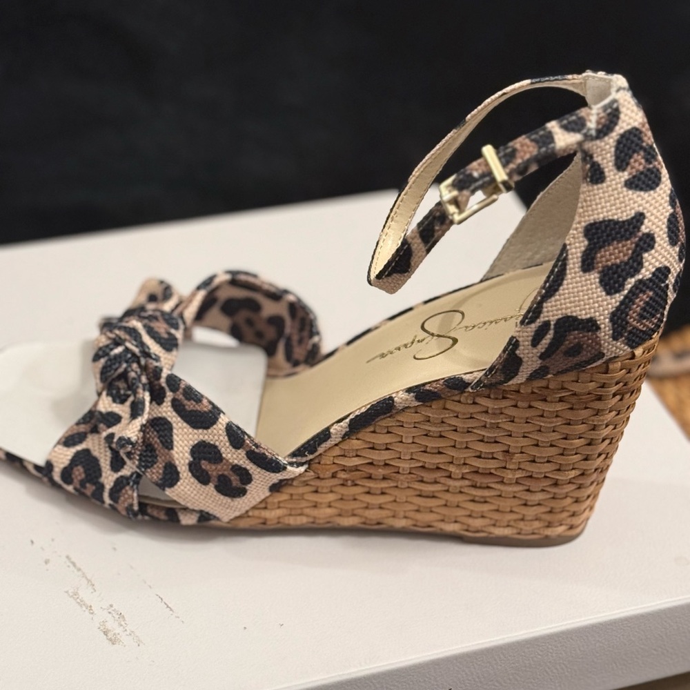 Jessica Simpson Animal Print Wedge Sandals
